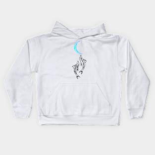 Dauphins au clair de lune Kids Hoodie